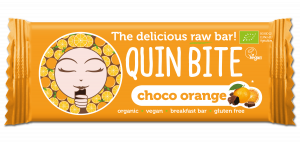 Organic Raw Dessert Bars QUIN BITE CHOCO ORANGE